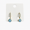 Aqua Guardian Blue Evil Eye Hoop Earrings