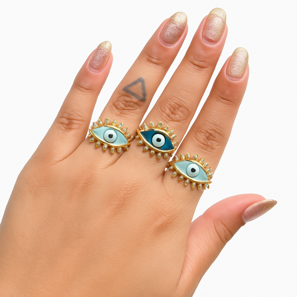 Celestial Gaze Evil Eye Cocktail Ring