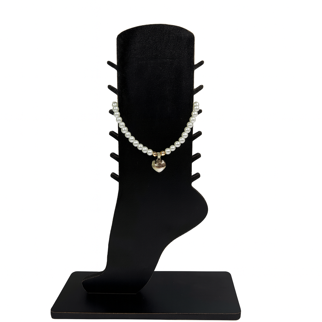 Classic Pearl Heart Anklet