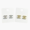 Crystal Couture Double-C Logo Stud Earrings