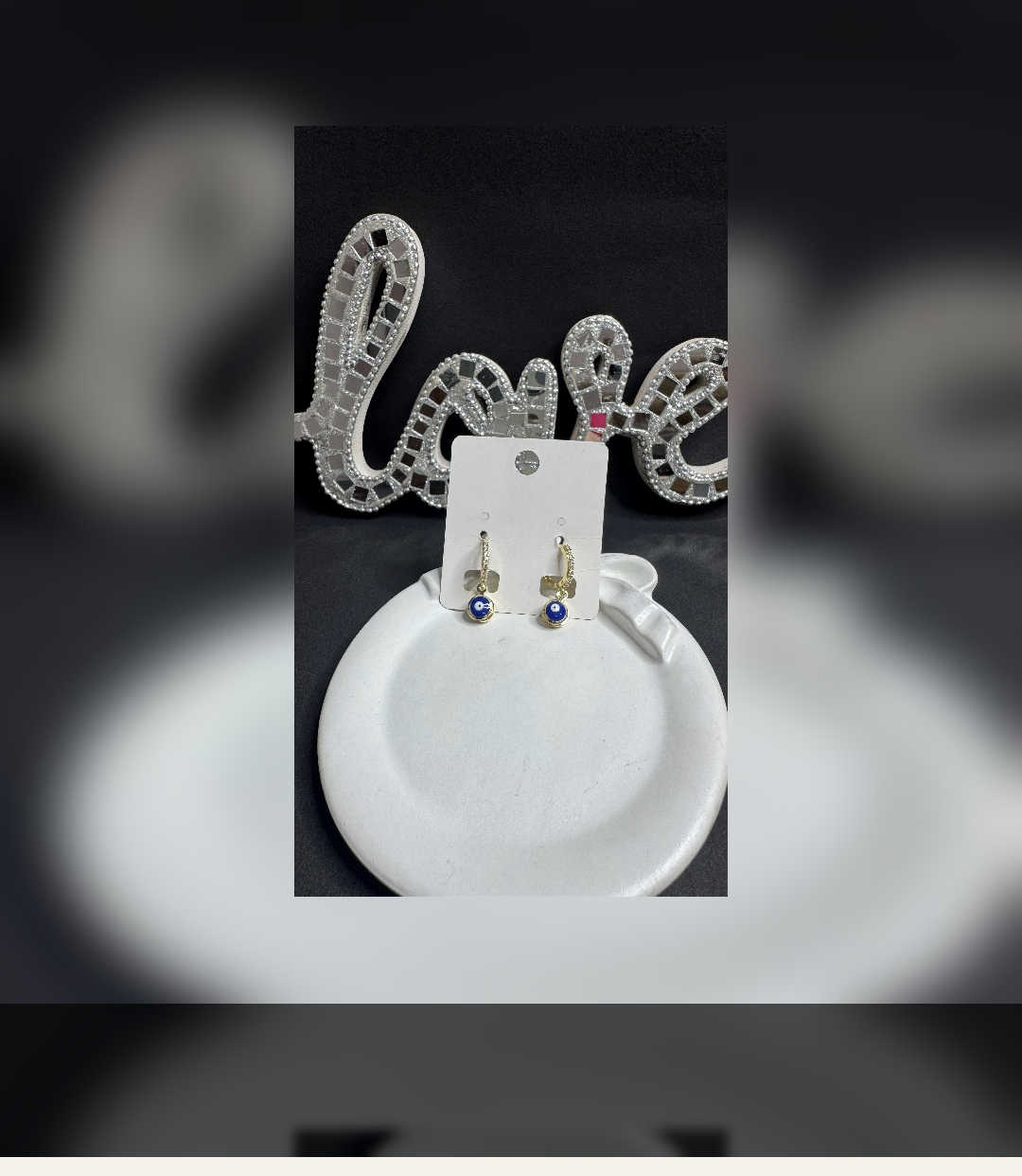 Enchanted Blue Evil Eye Hoop Earrings