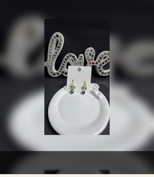 Enchanted Blue Evil Eye Hoop Earrings