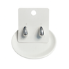 Silver Droplet Minimalist Stud Earrings