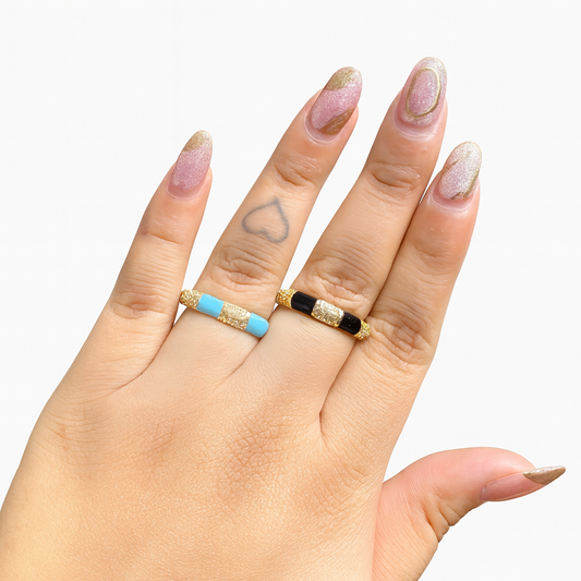 Artisan Duo Color Enamel Ring