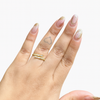 Baguette Embrace Open Gold Ring