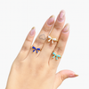 Charming Bow Enamel Ring Set