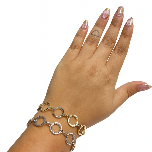 Circle Harmony Dual-Tone Bracelet