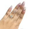 Golden Clover Radiance Statement Ring