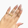 Golden Ribbed Luxe Band Ring