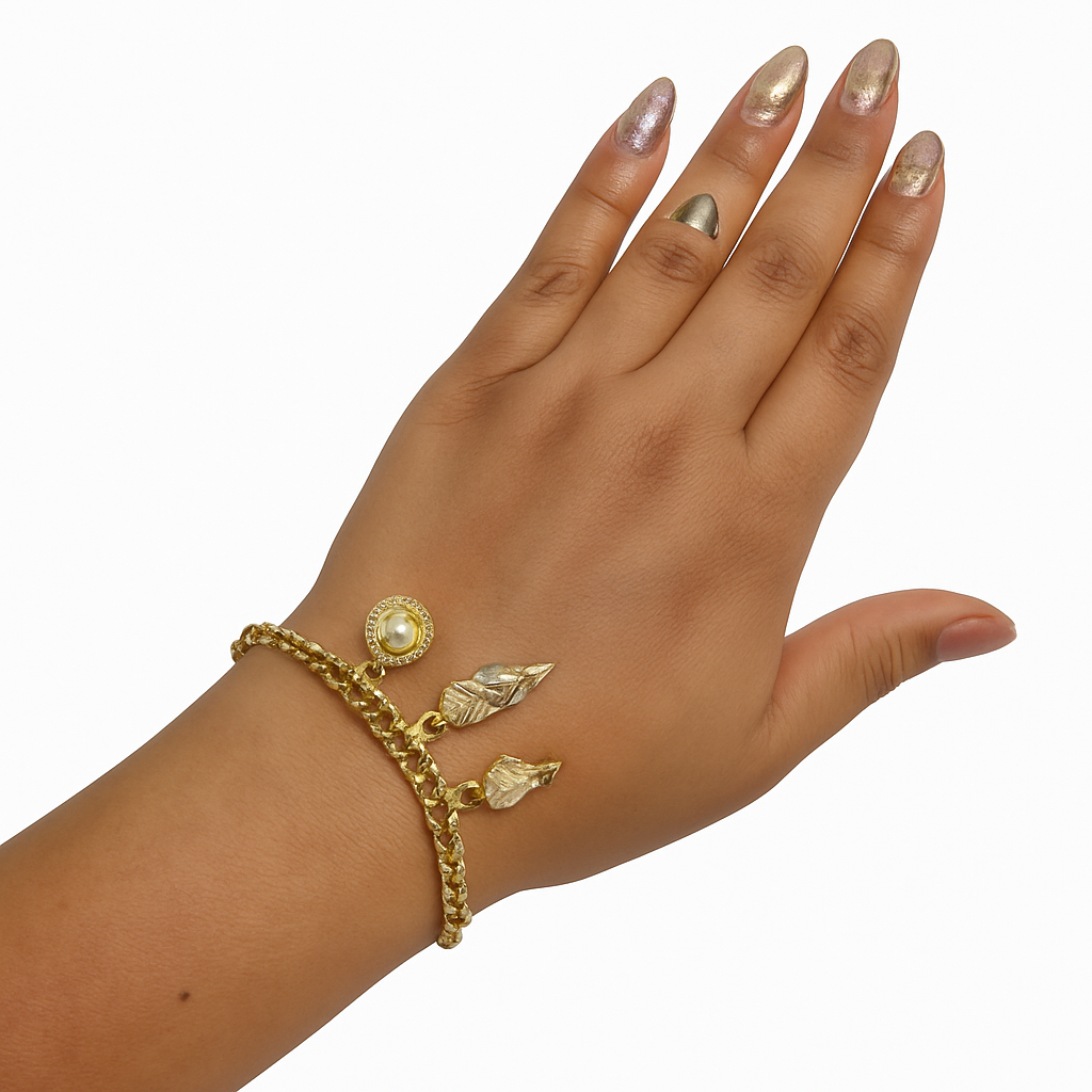 Golden Seashell Charm Bracelet