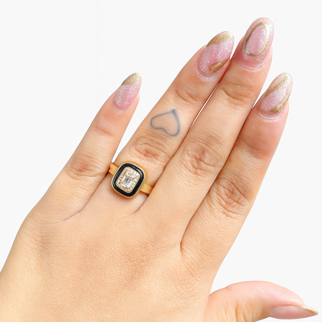 Midnight Halo Cushion-Cut