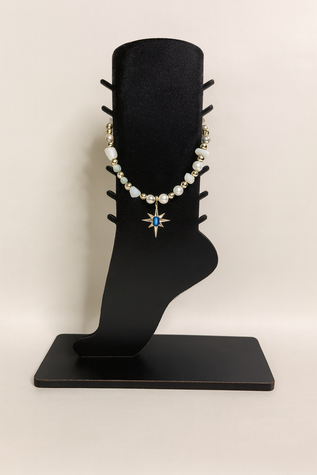 Starlit Pearl Charm Anklet