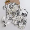 tropical printed half sleeves shirt and shorts set